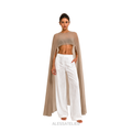 Victoria Sheer Maxi Cape, Macchiato