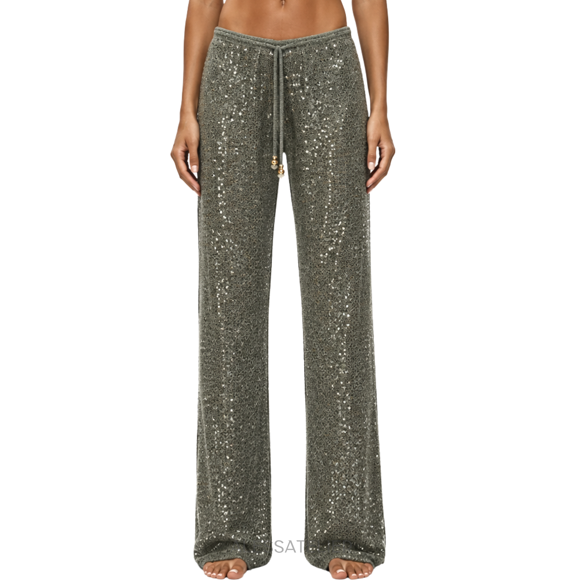 Moira Knitted Pants, Sage Green
