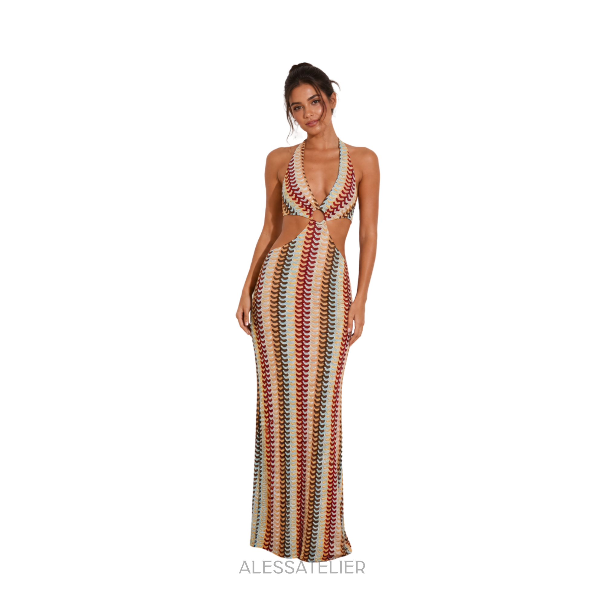 Azures Backless Maxi Dress
