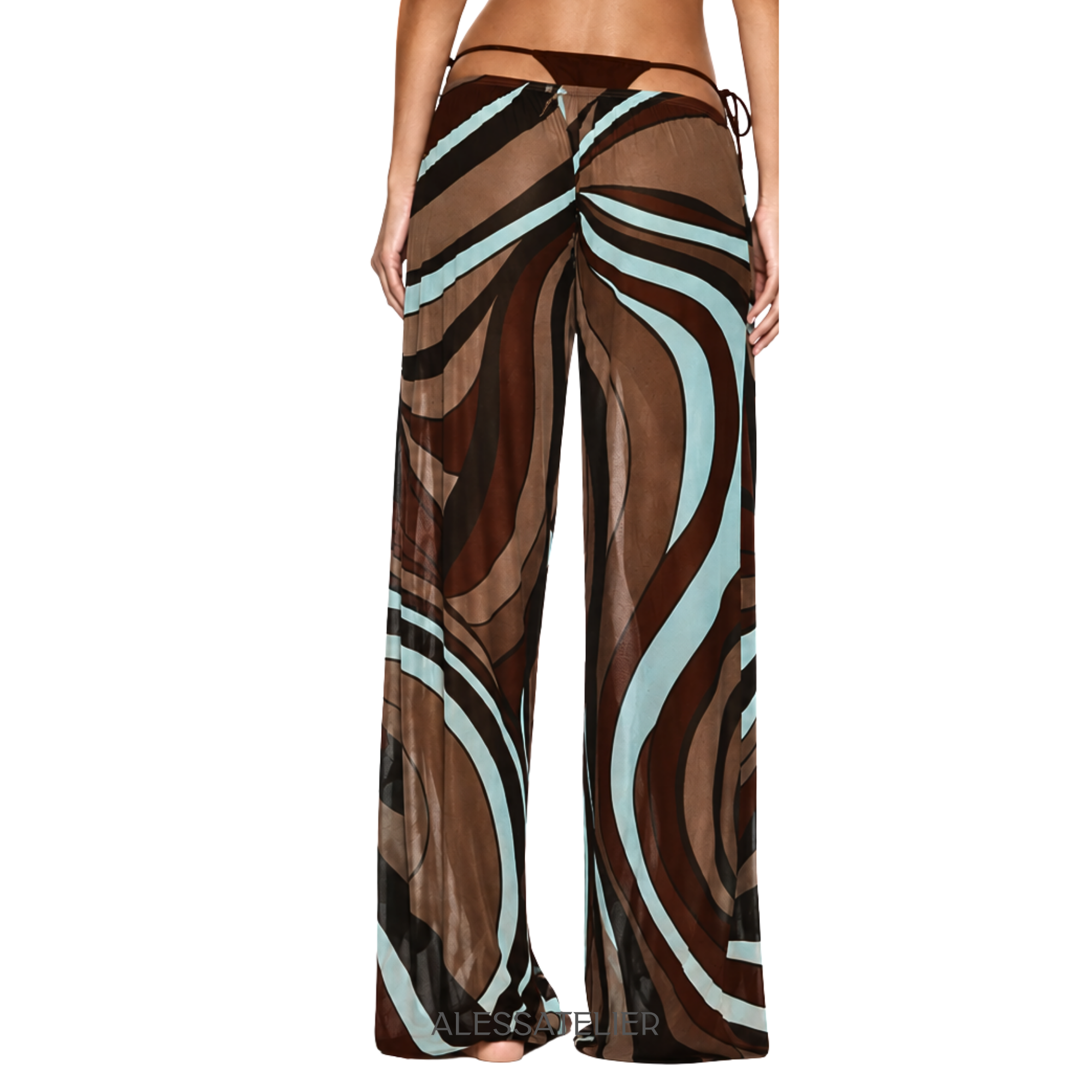 Kikie Flowy Pants, Coffee Brown