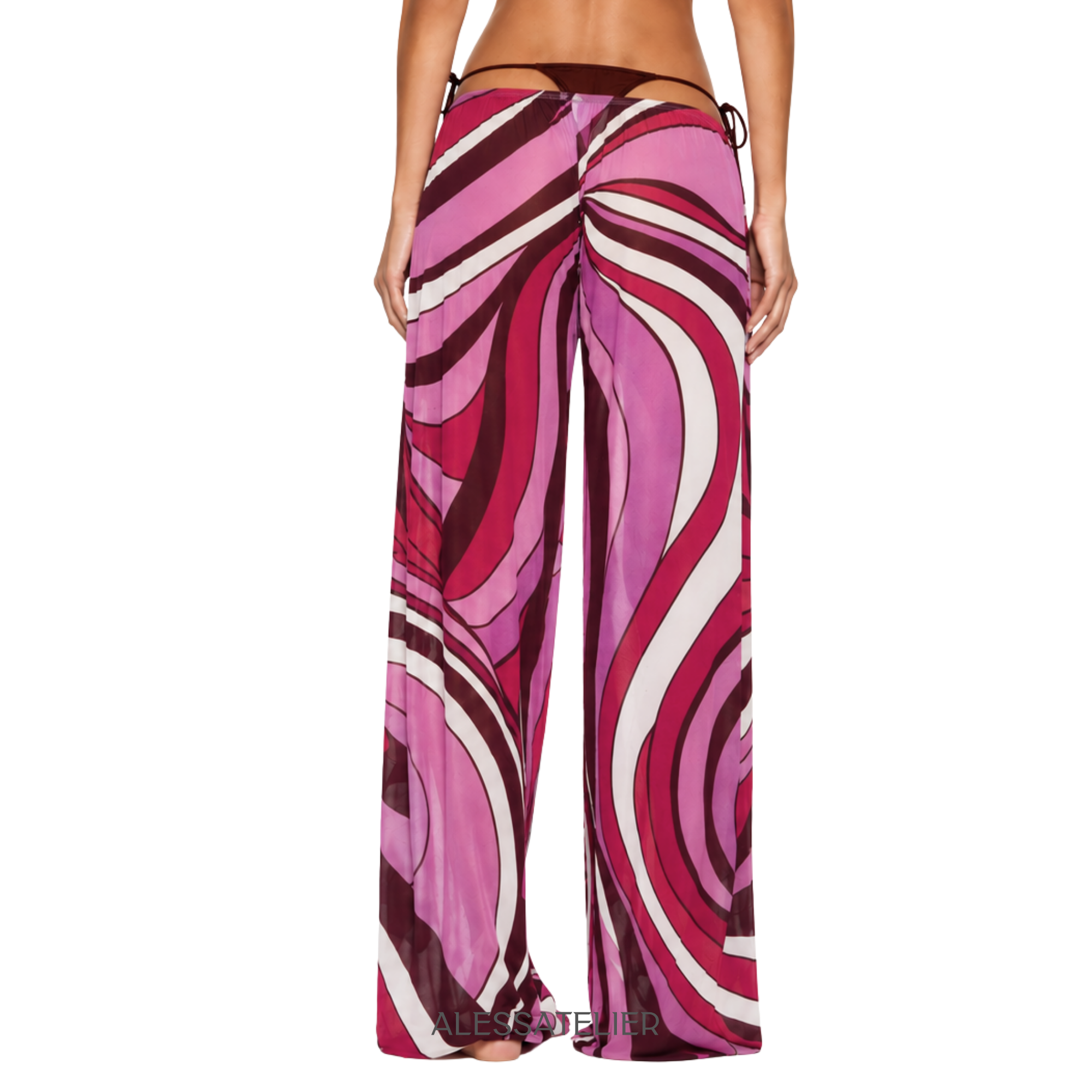 Kikie Flowy Pants, Berries