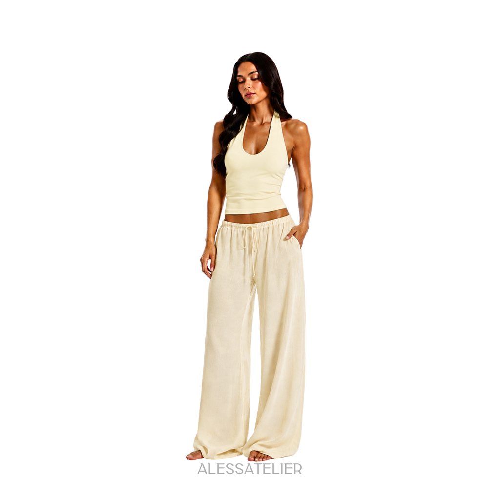 Roth Linen Pants, Butter Yellow