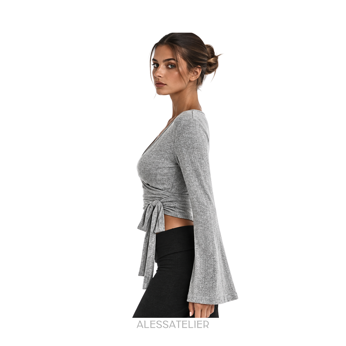 Elisse Ballerina Blouse, Black