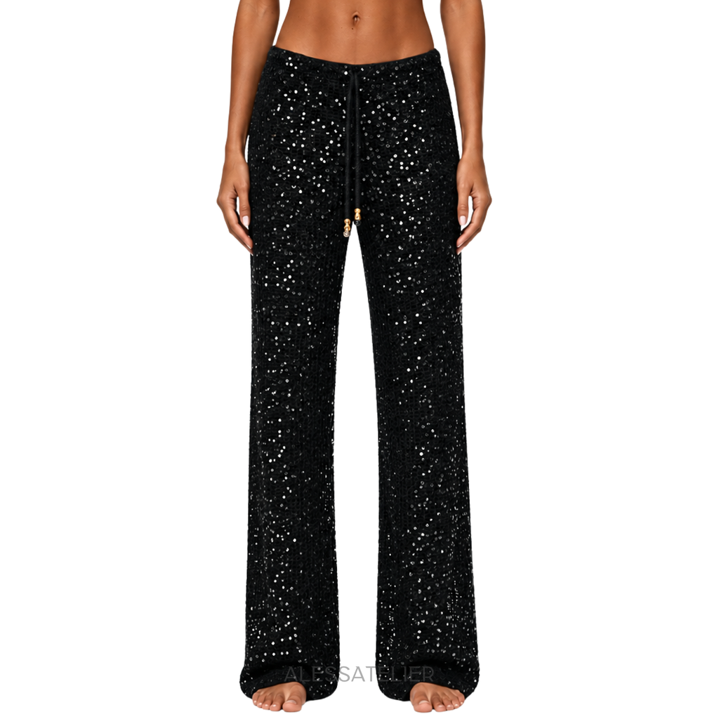 Moira Knitted Pants, Black