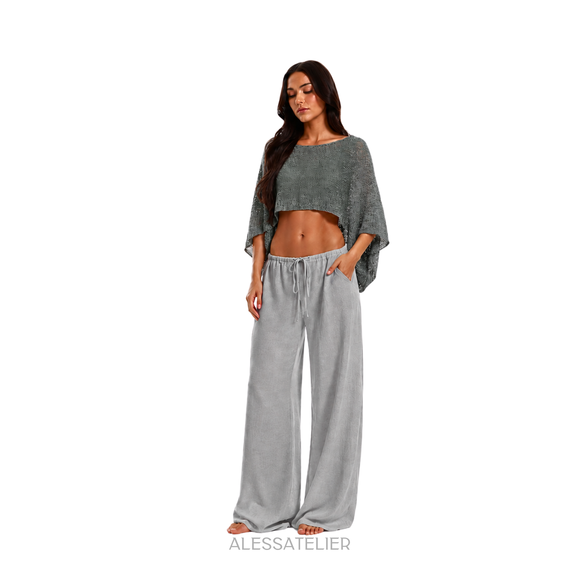 Roth Linen Pants, Grey