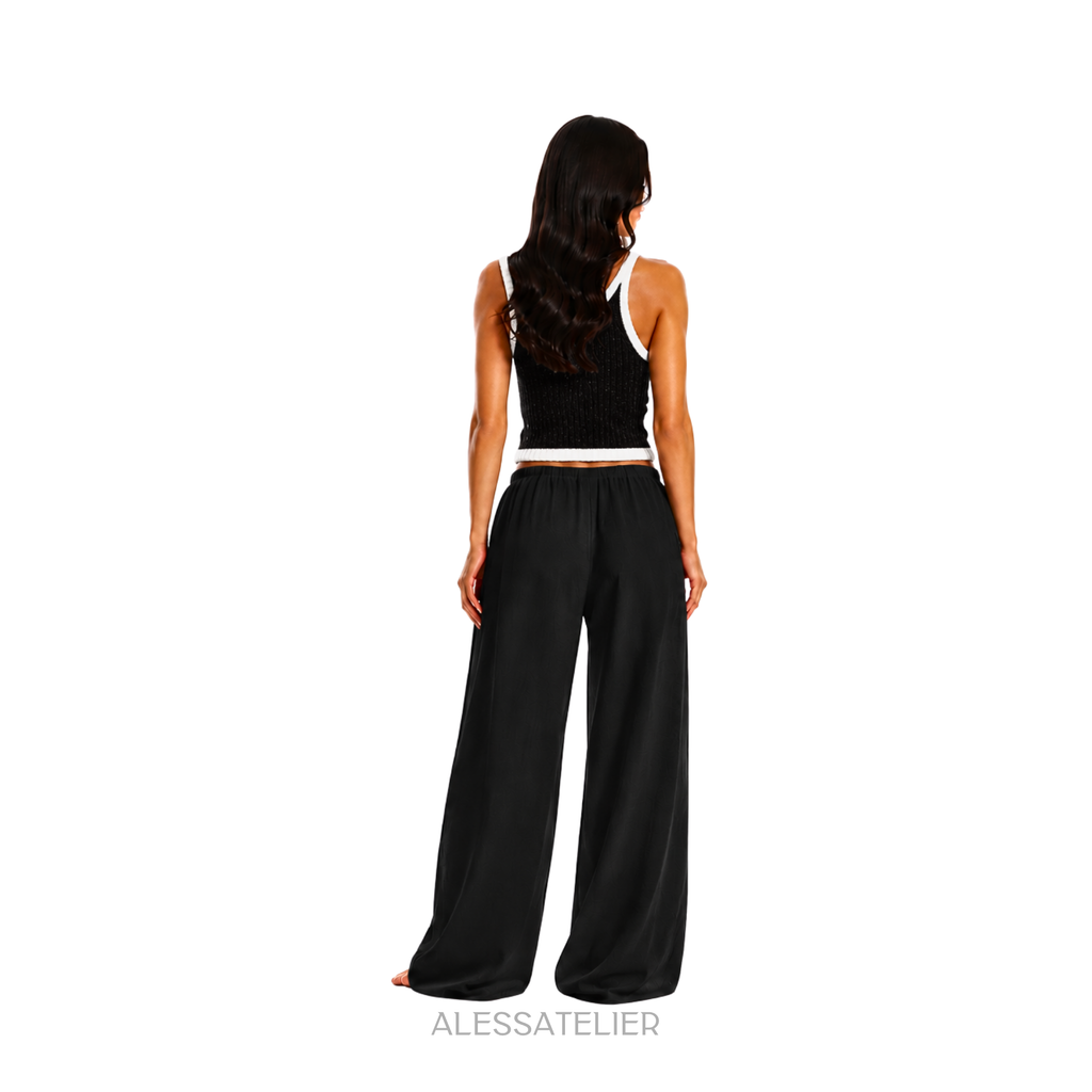 Roth Linen Pants, Black