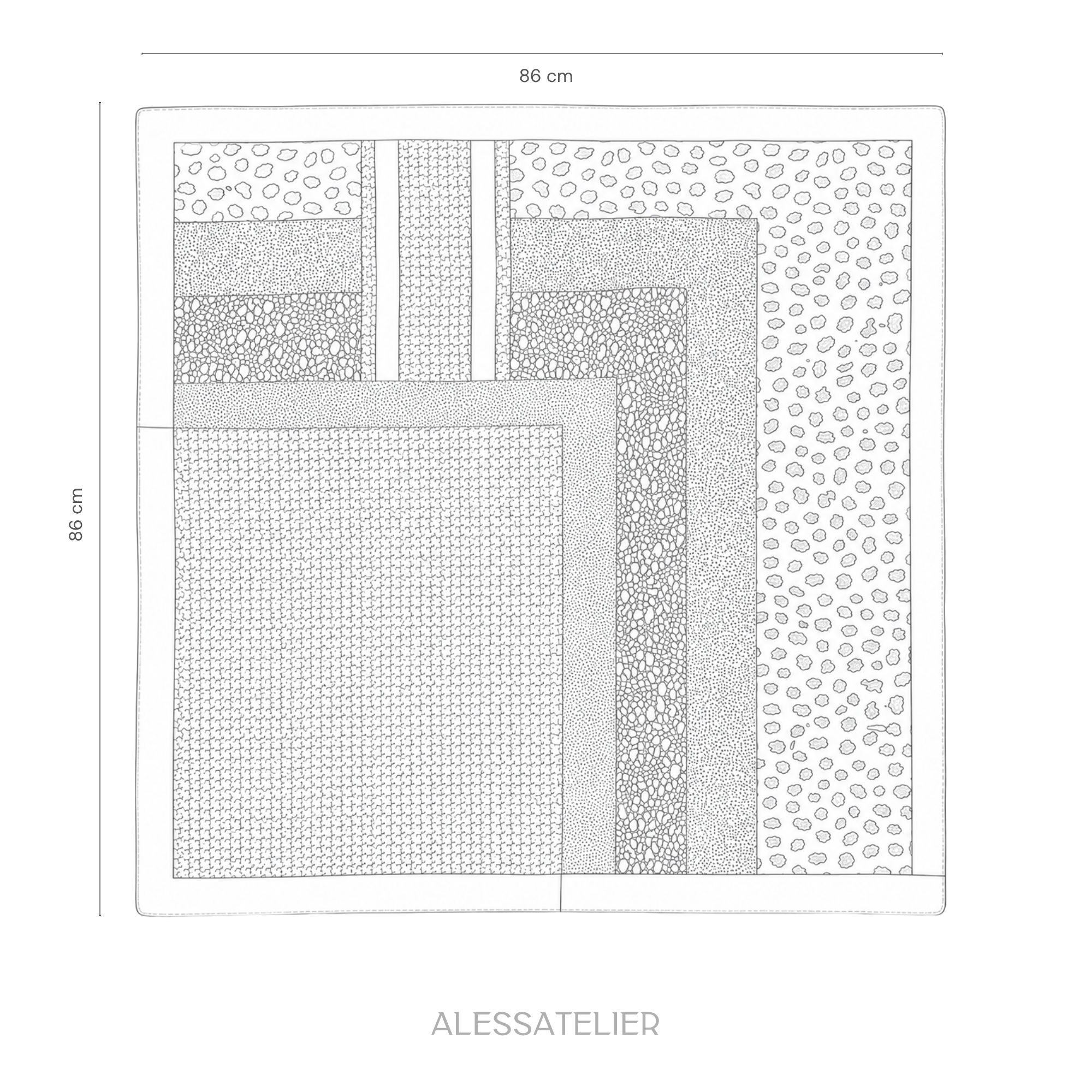 LA Satin Cloth, Patchwork