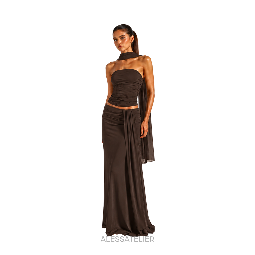Alaia Set, Coffee Brown