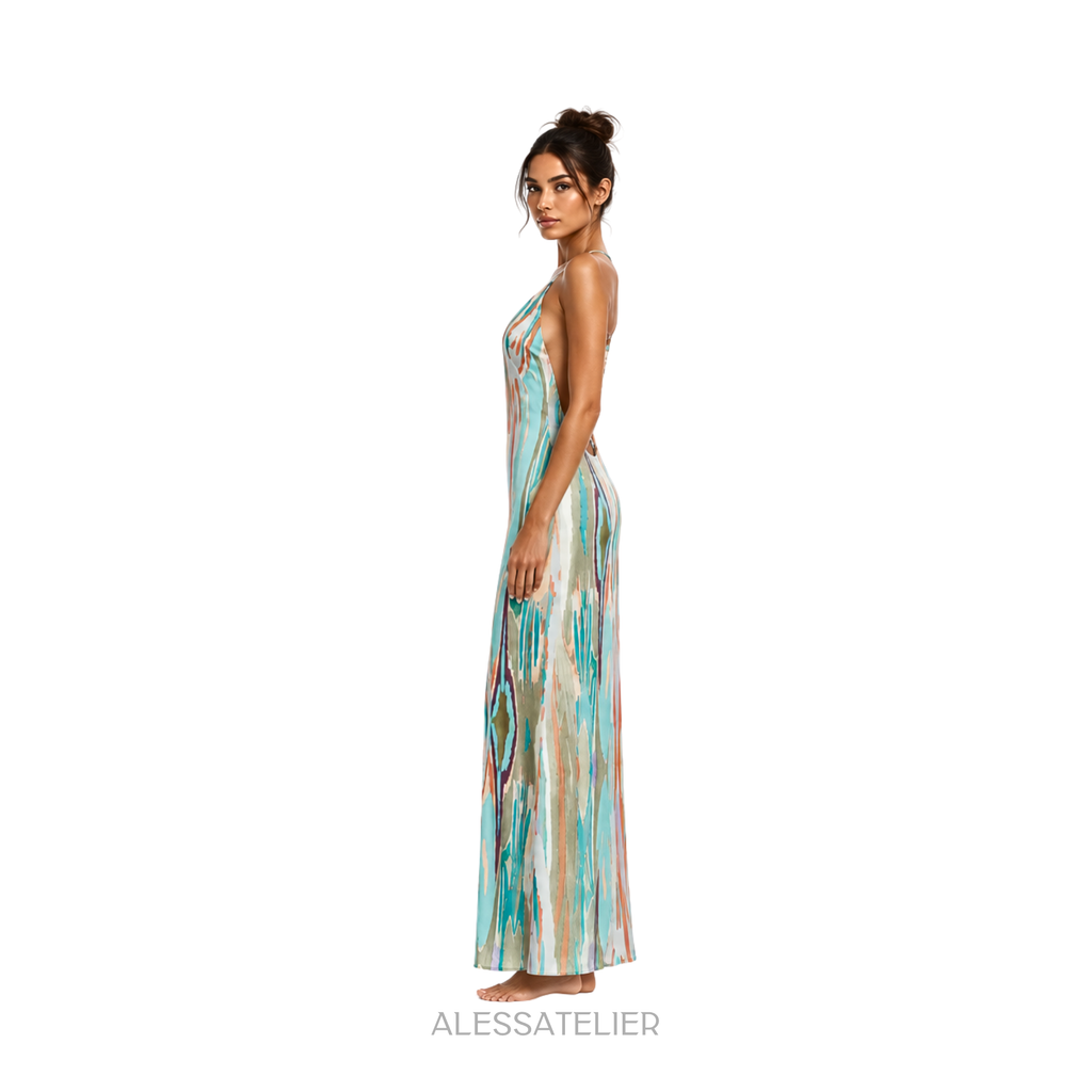 Thalia Stone Maxi Dress