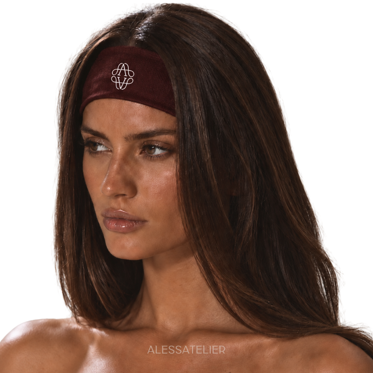 Alessatelier Headband, Coffee Brown