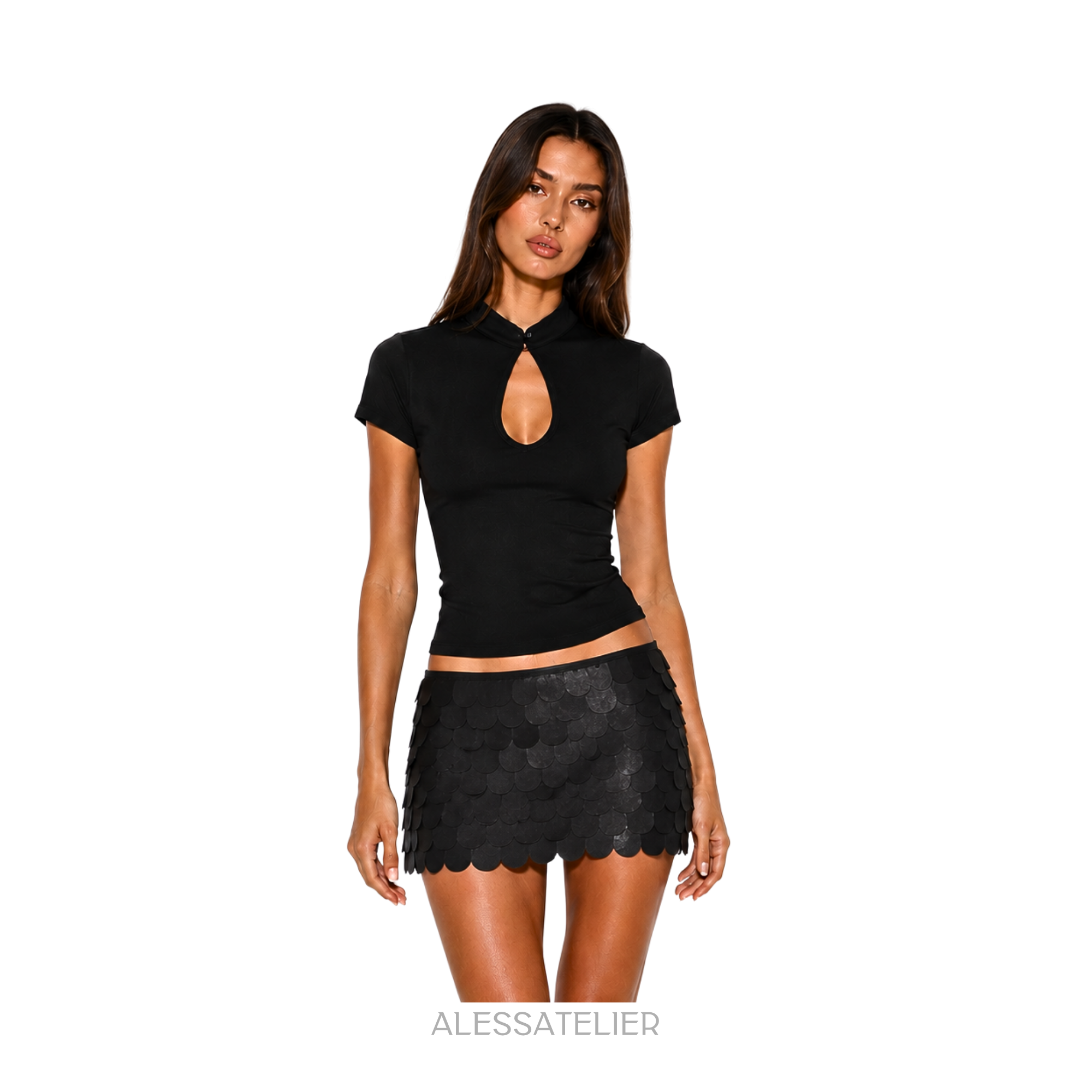 Fabiana Mini Skirt, Black