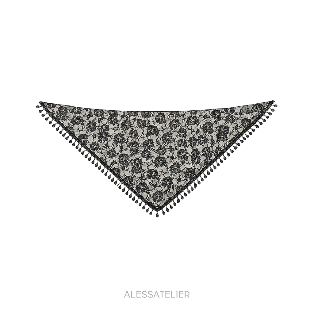 Mariah Lace Cloth, Black