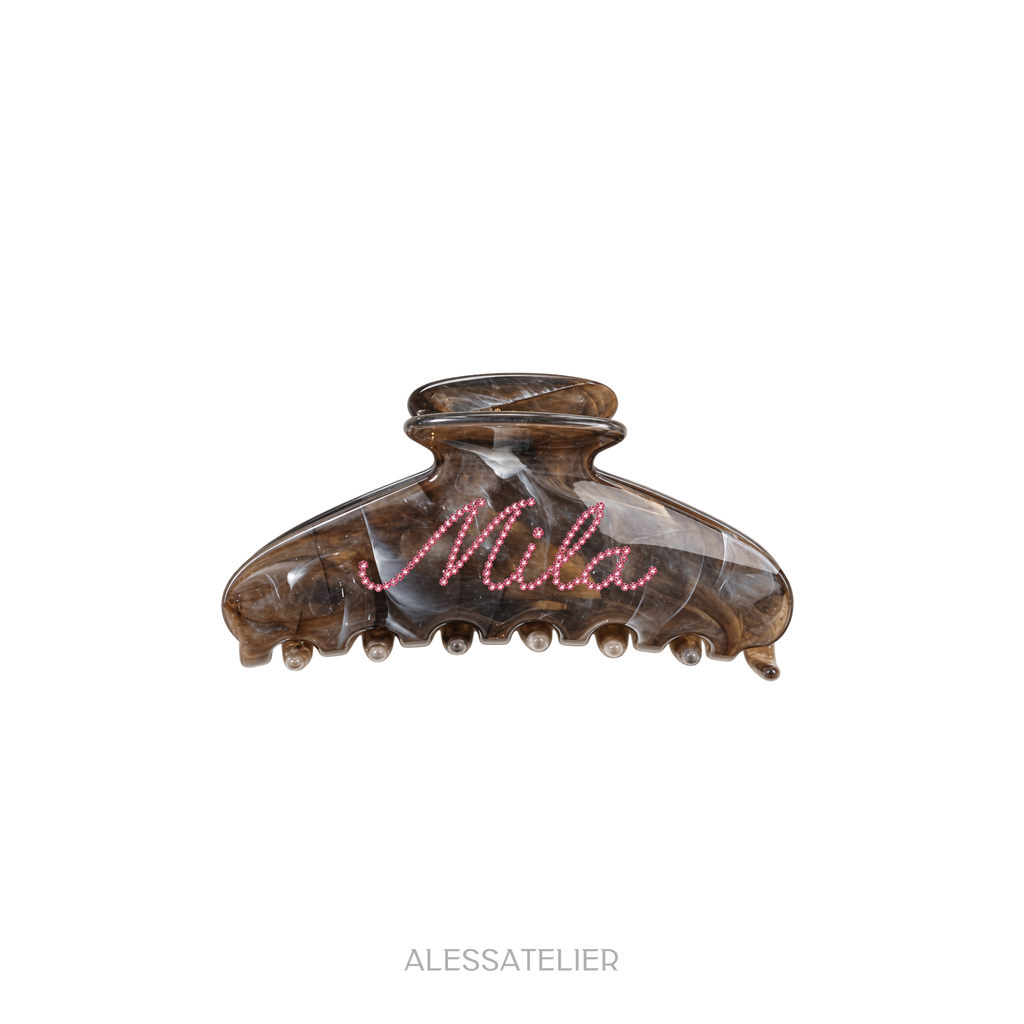 Mila Clawclip, Coffee Brown Personalizada