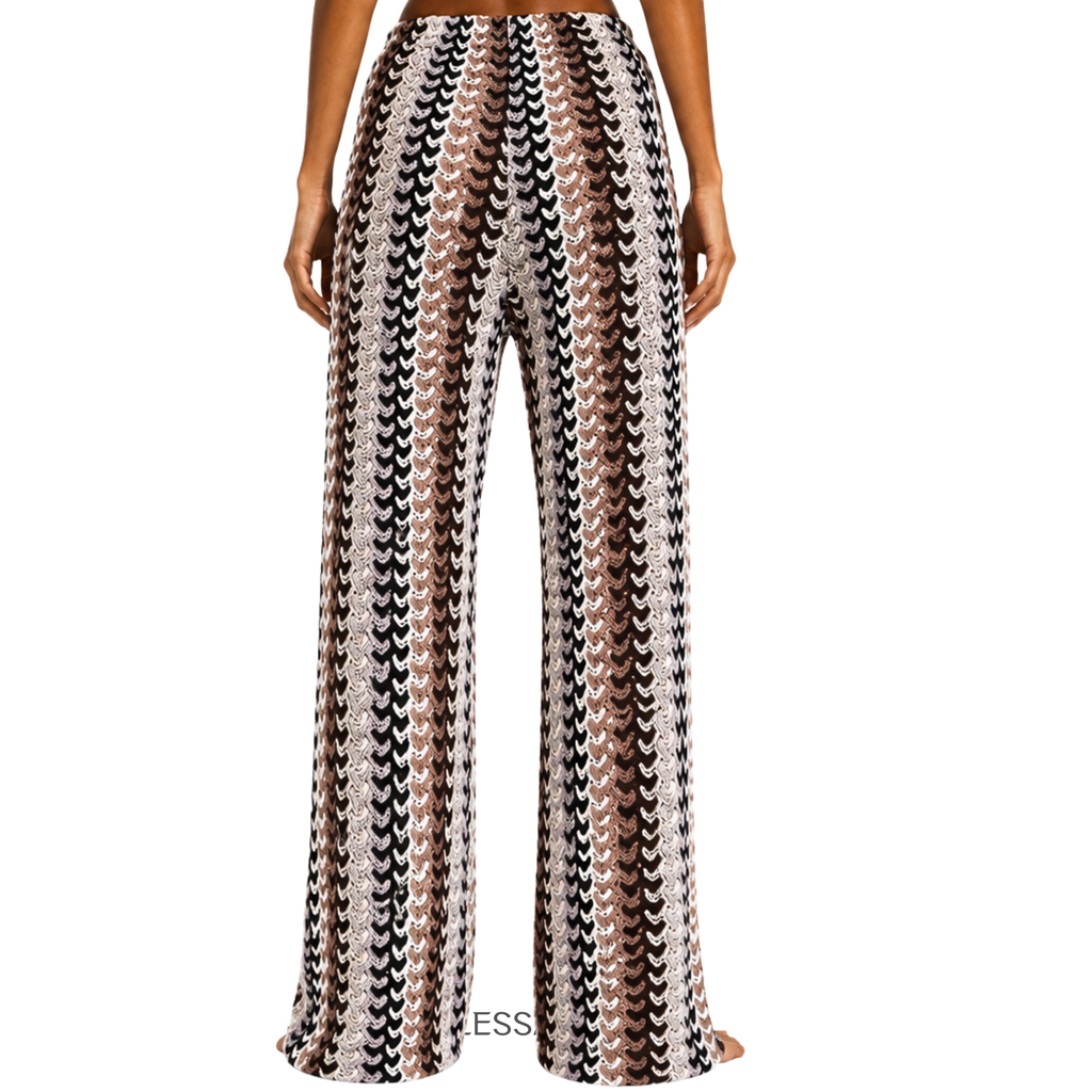 Catalina Palazzo Pants, Greyscale