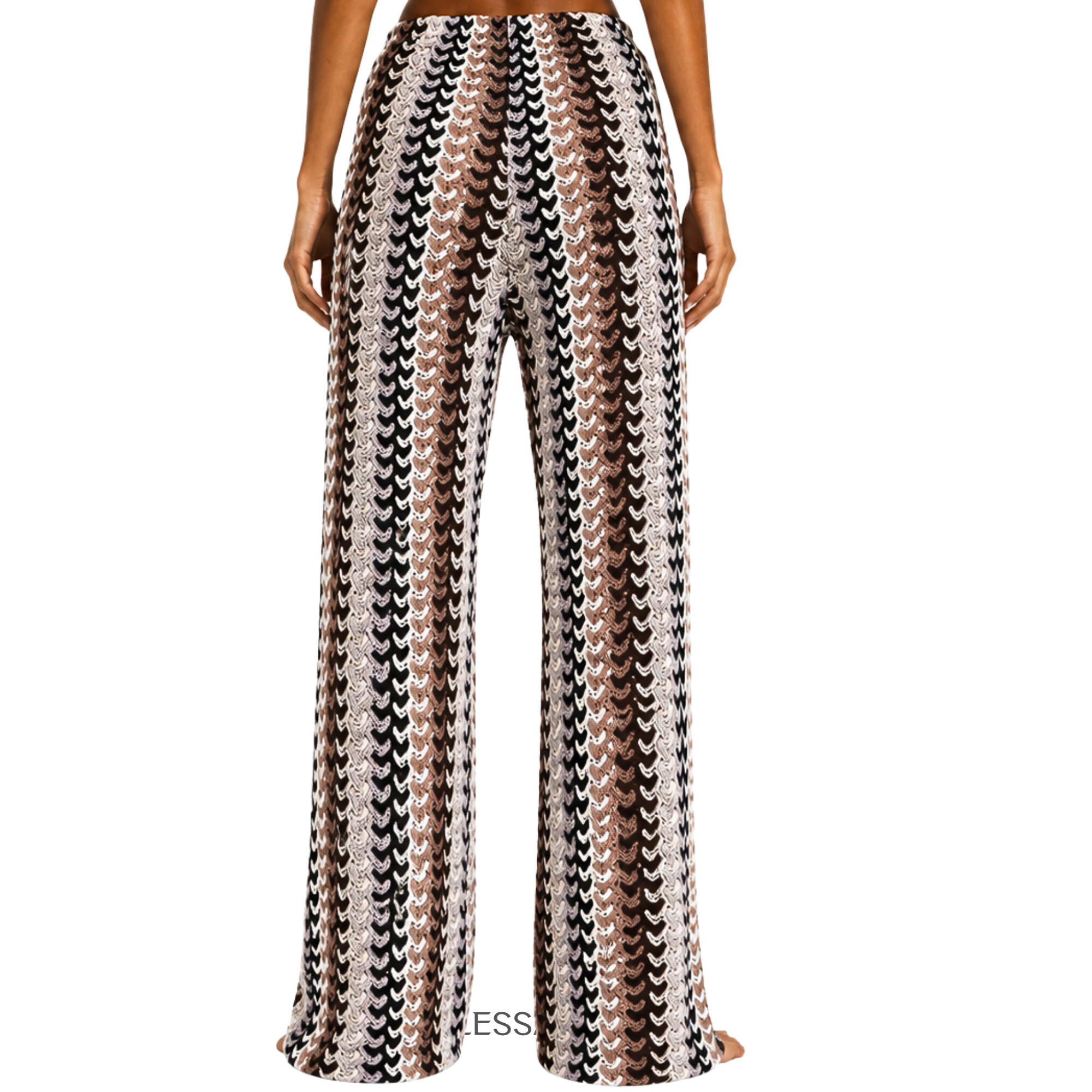 Catalina Palazzo Pants, Greyscale