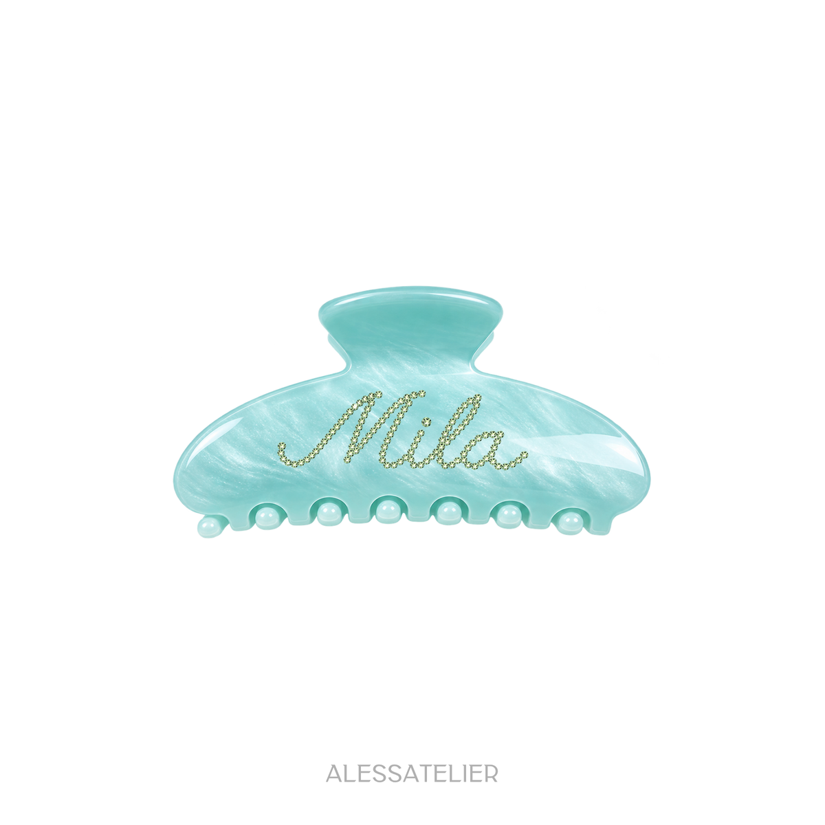 Mila Clawclip, Turquoise Personalizada