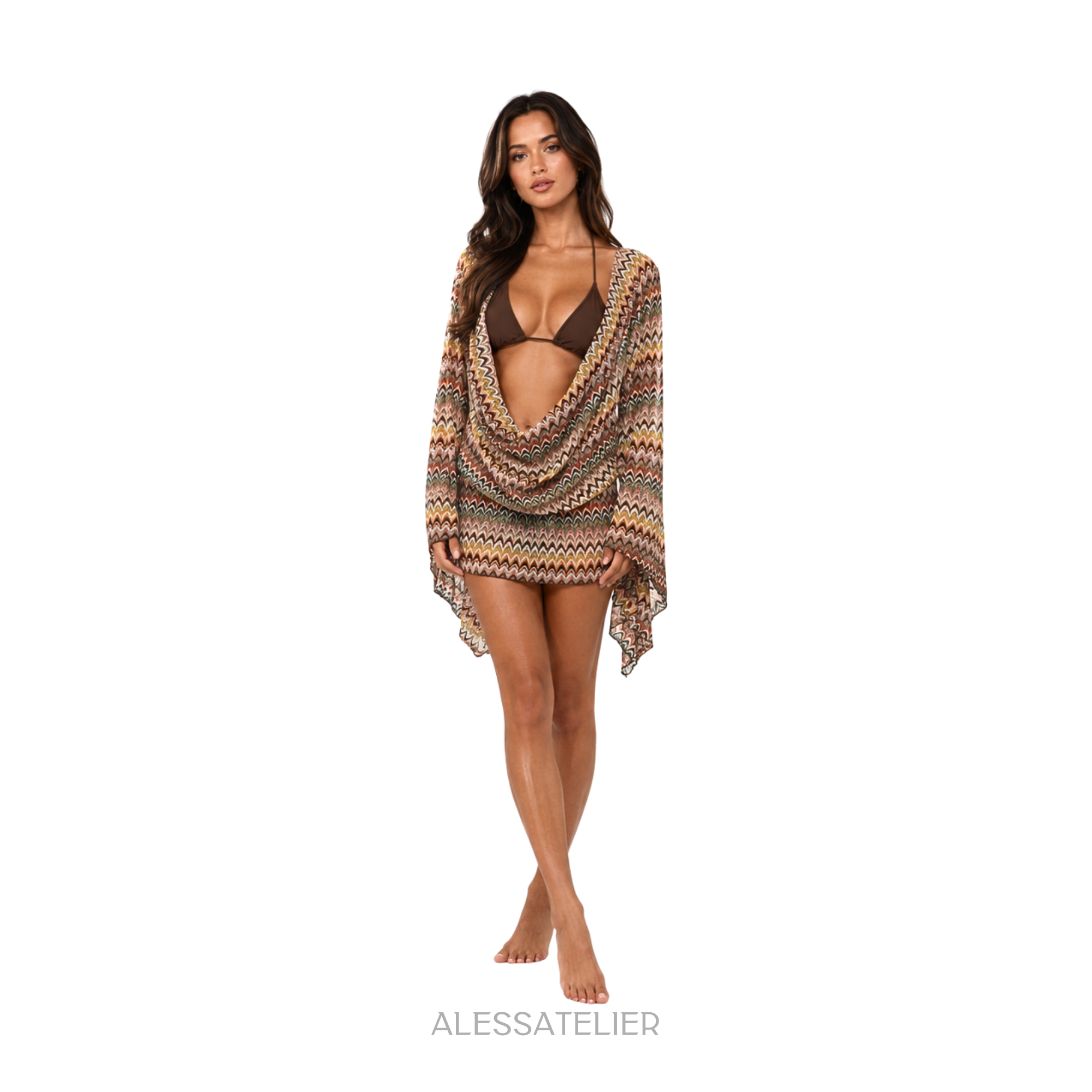 Tyara Cover Up, Coffee Brown