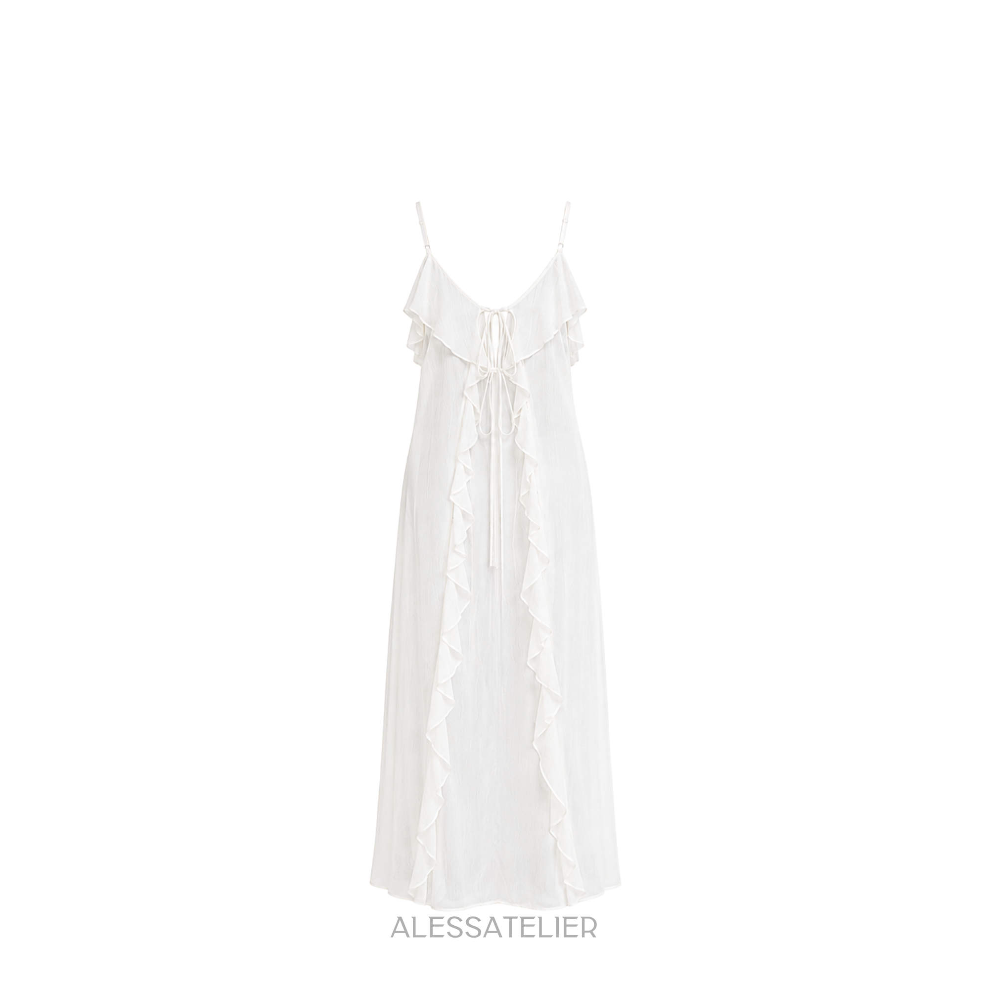 Oriana Sheer Bohemian Blouse, White