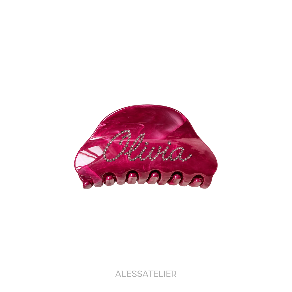 Olivia Clawclip, Burgundy Personalizada