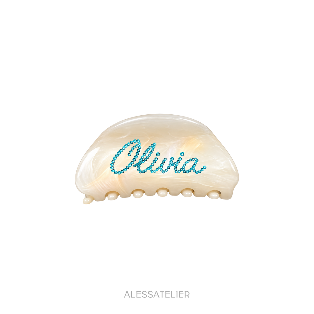 Olivia Clawclip, Beige Personalizada