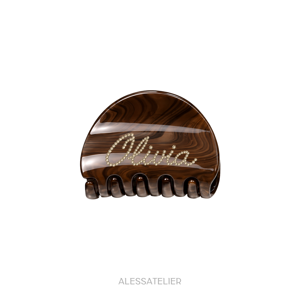 Olivia Clawclip, Coffee Brown Personalizada
