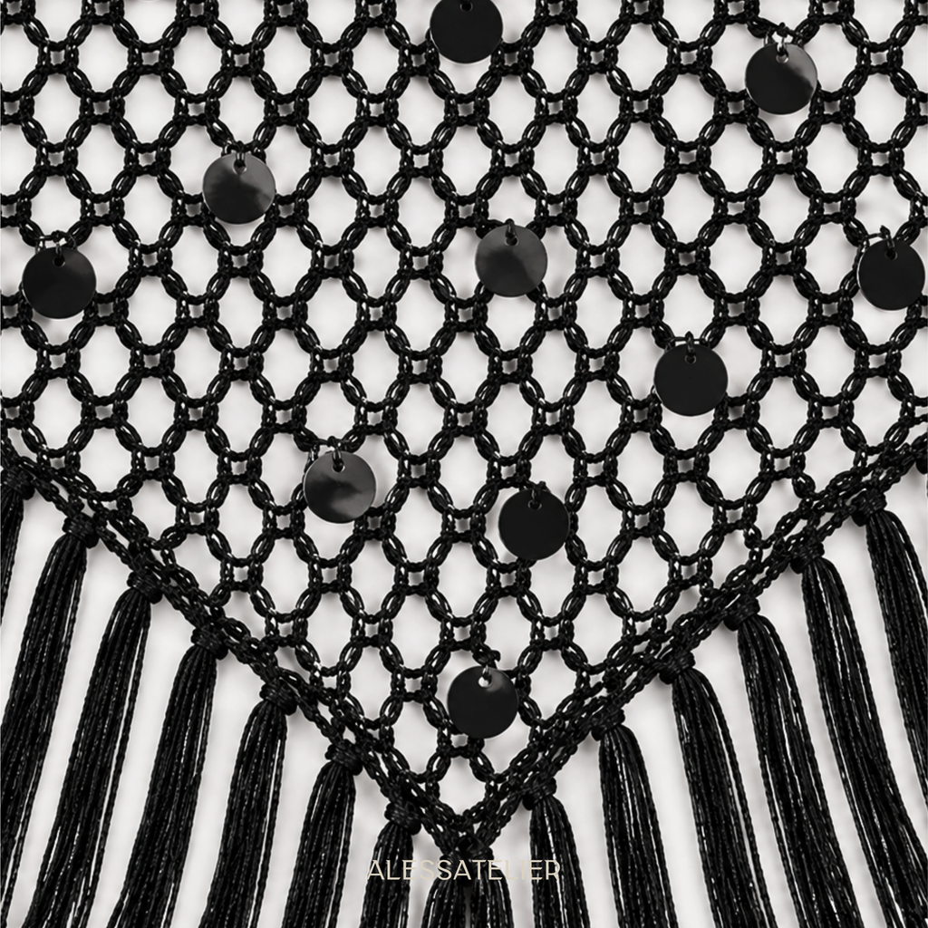 Zayne Knitted Cape, Black